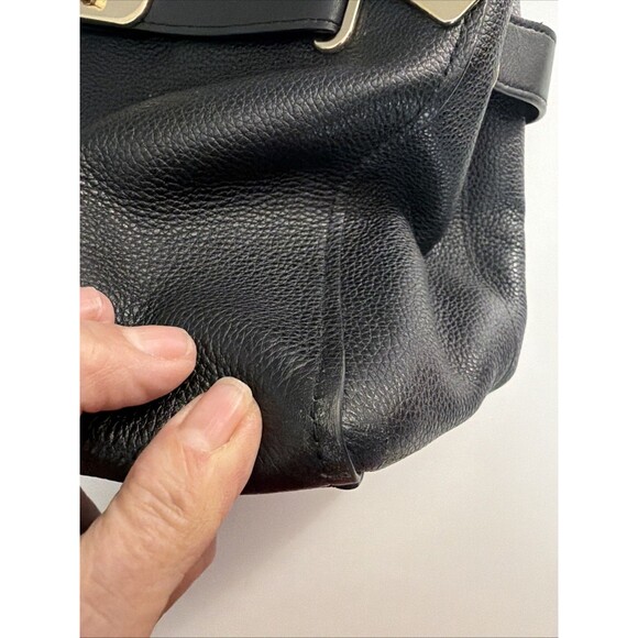 Coach Swagger Carryall Satchel Shoulder Bag Black Pebbled Leather Handbag - Picture 15 of 16